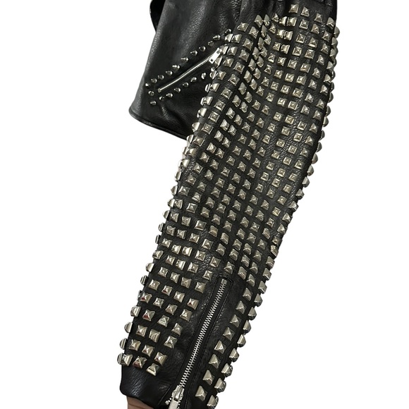 Azalea Wang Essential Moto black studded vegan leather jacket in 1X. NWOT. - Picture 9 of 16